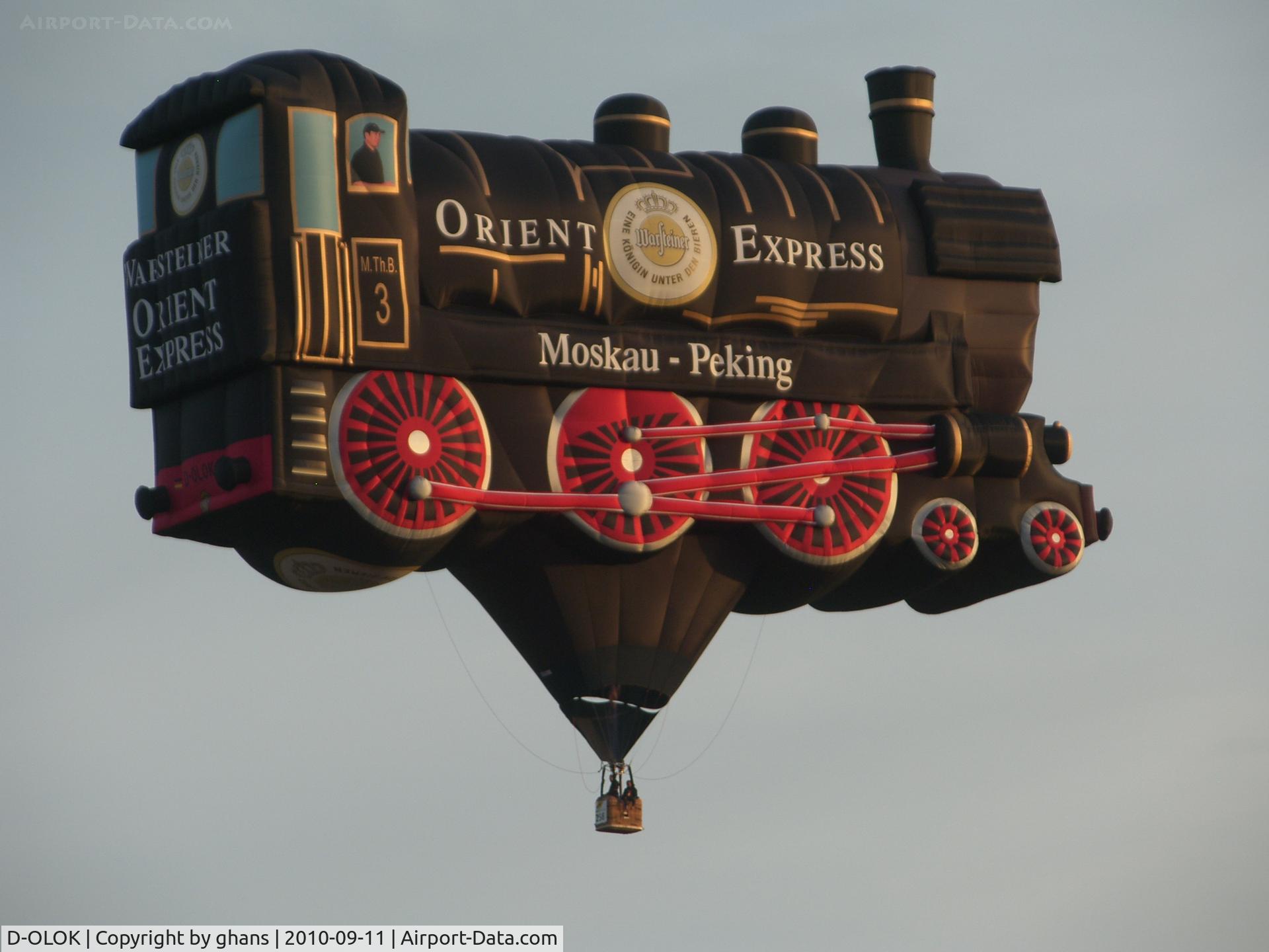 D-OLOK, 2010 Cameron Balloons Ltd SS Orient Express C/N 11338, WIM 2010