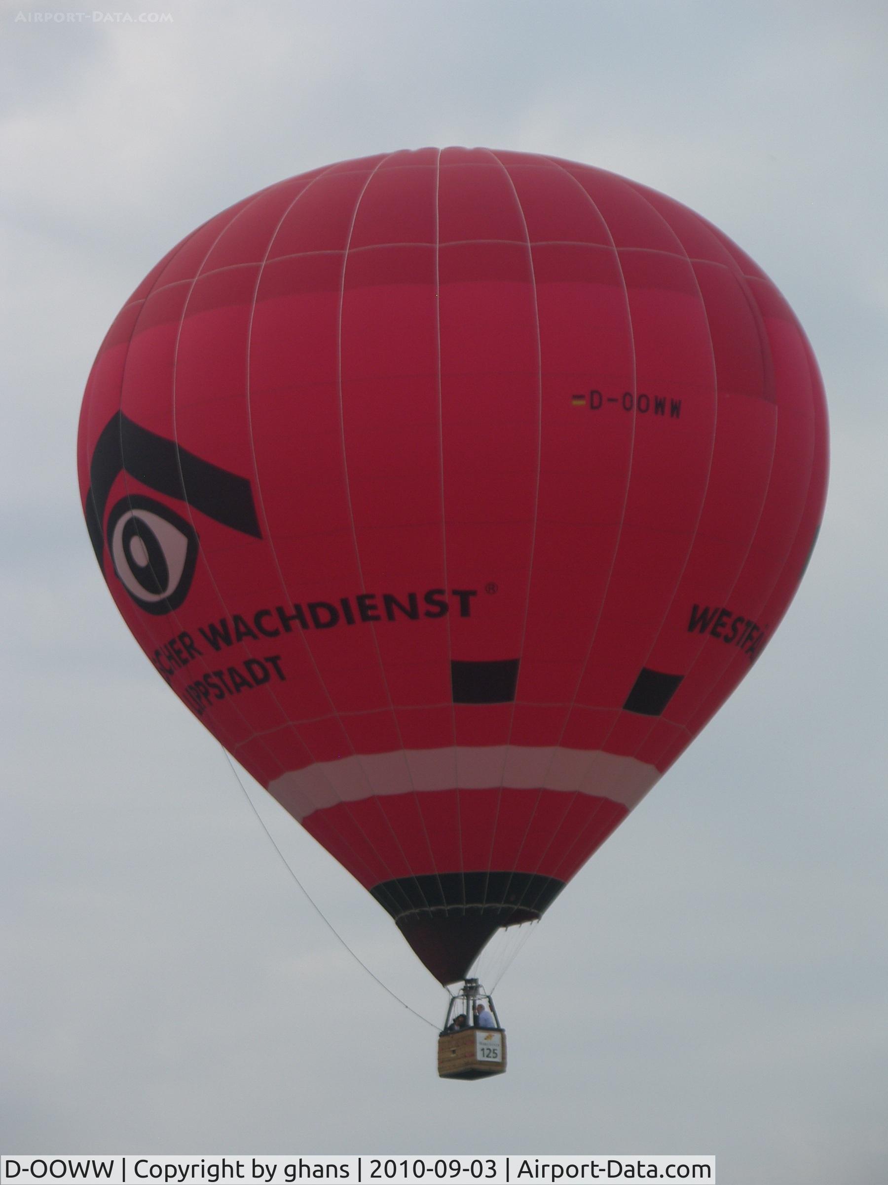 D-OOWW, 2001 Lindstrand Balloons LBL 150A C/N 725, WIM 2010