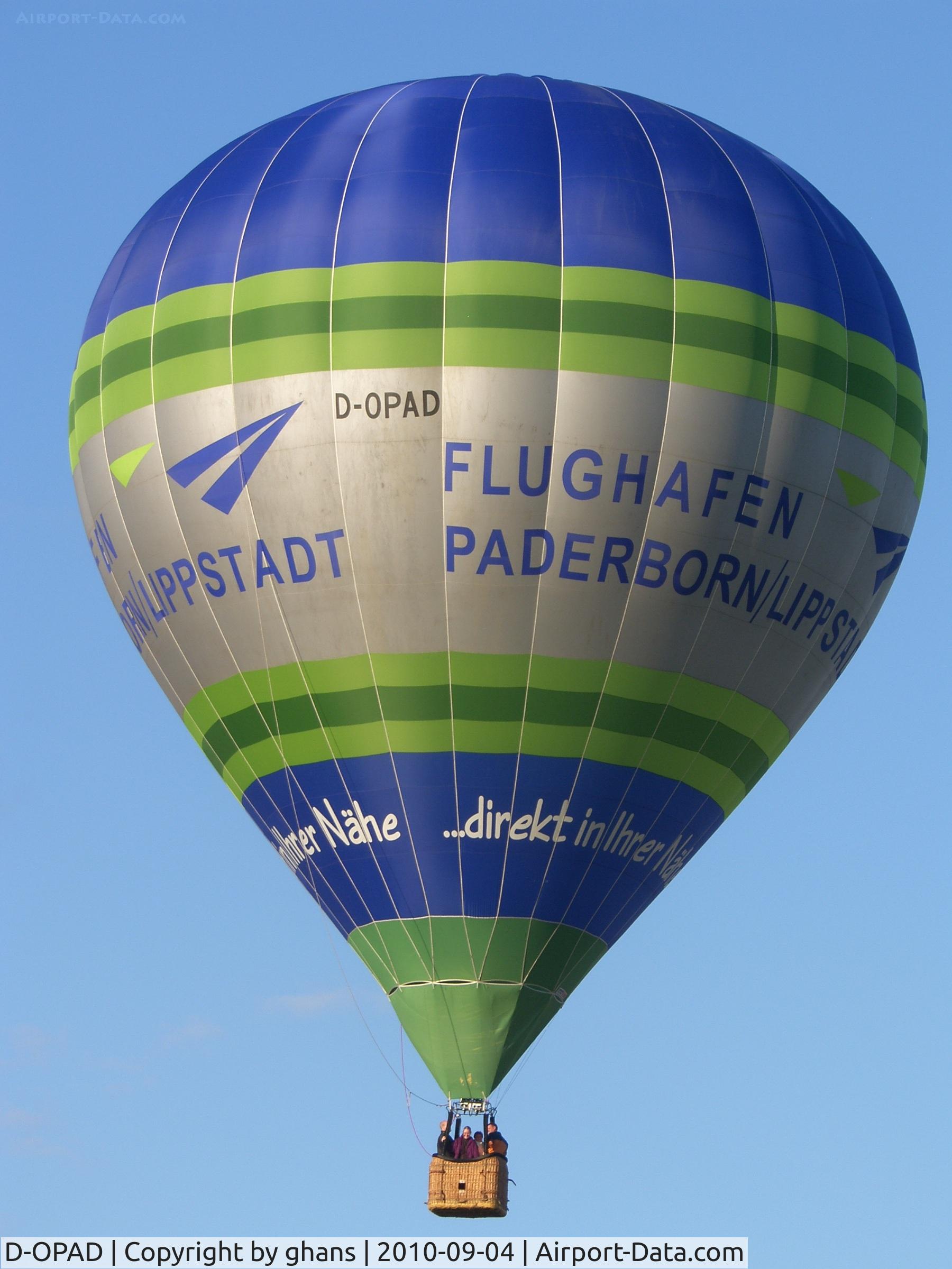 D-OPAD, 2008 Cameron Balloons Z-105 C/N 11147, WIM 2010