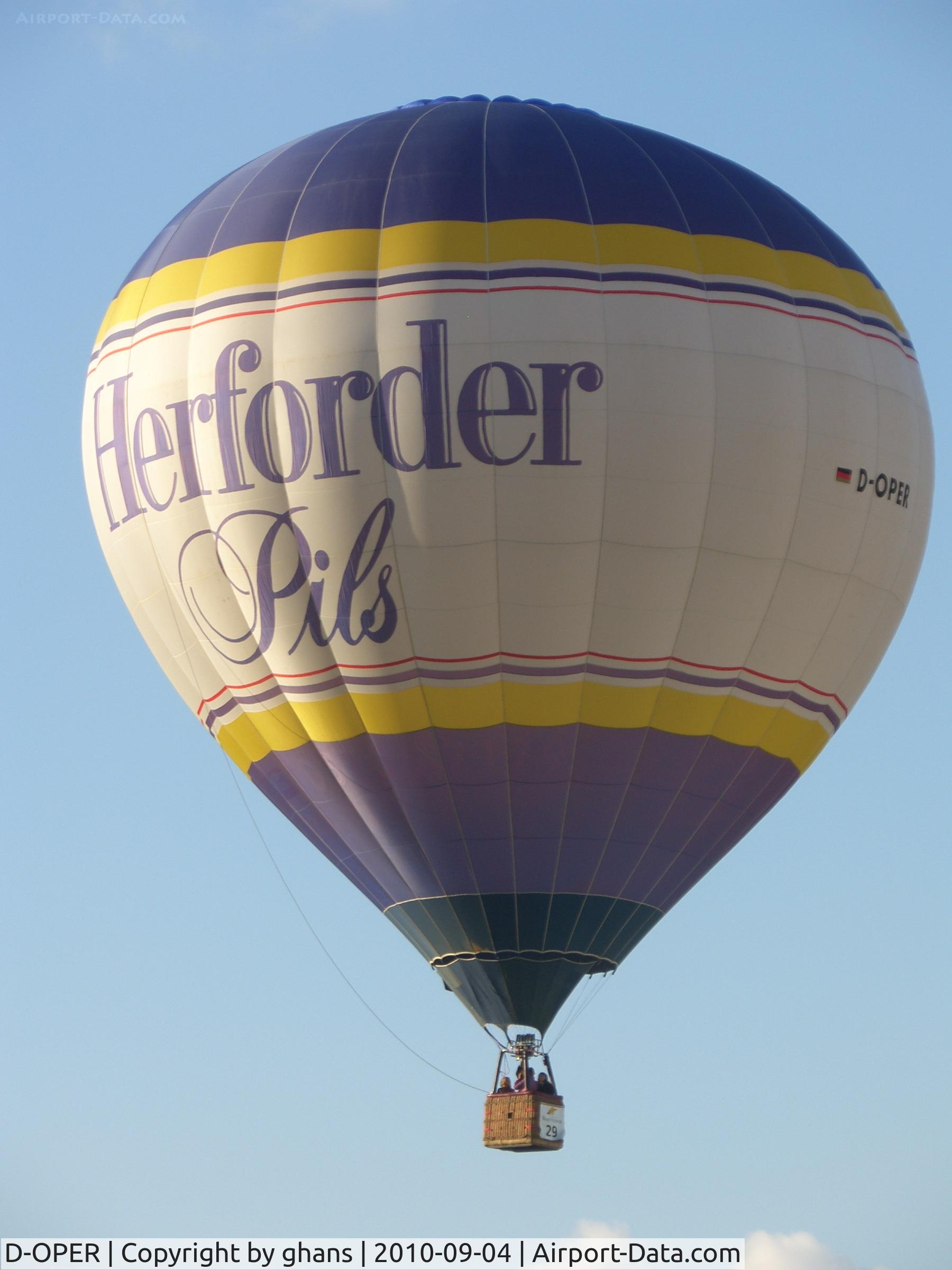 D-OPER, 2000 Schroeder Fire Balloons G34/24 C/N 822, WIM 2010