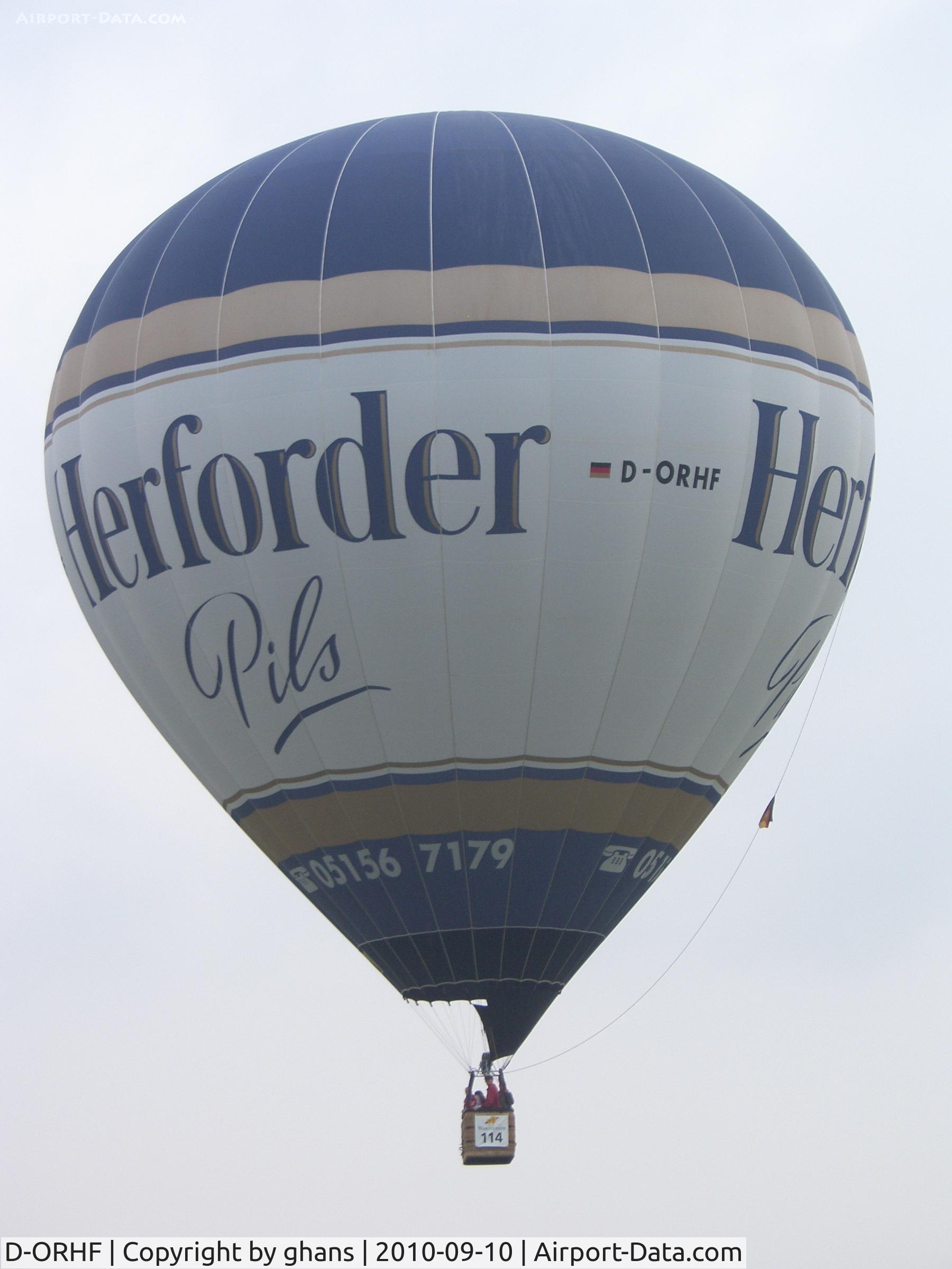 D-ORHF, 2008 Schroeder Fire Balloons G42/24 C/N 1298, WIM 2010