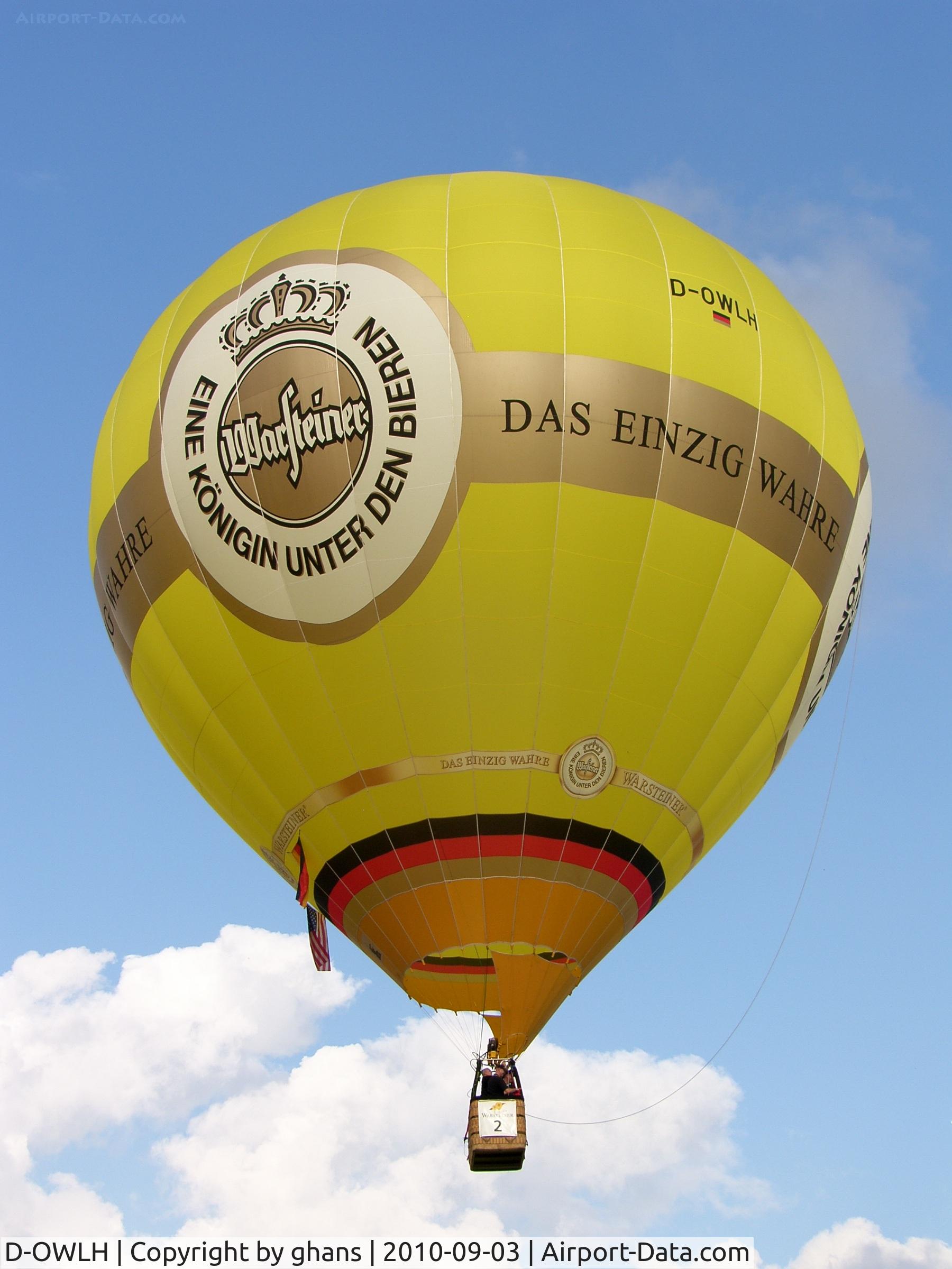 D-OWLH, 2004 Schroeder Fire Balloons G C/N 1096, WIM 2010