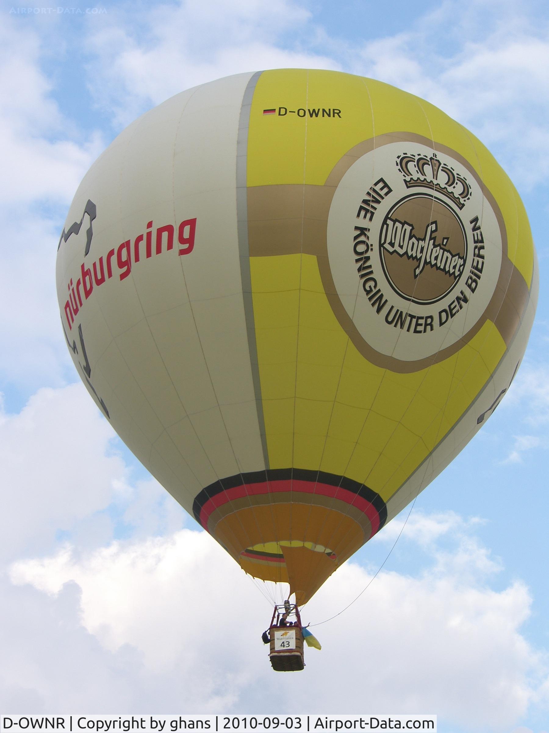 D-OWNR, 2004 Schroeder Fire Balloons G C/N 1096, WIM 2010