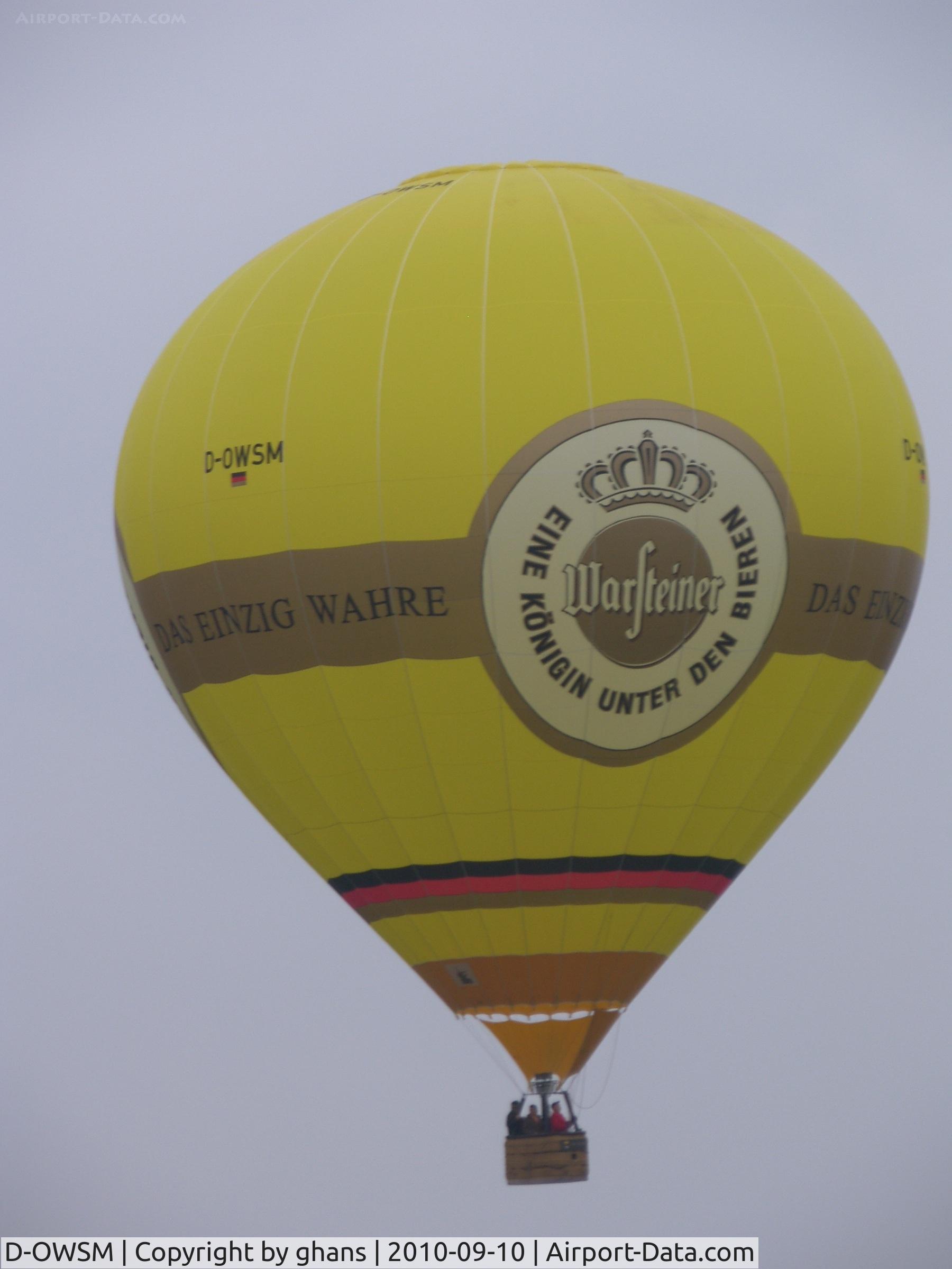 D-OWSM, 2009 Schroeder Fire Balloons G34/24 C/N 1381, WIM 2010