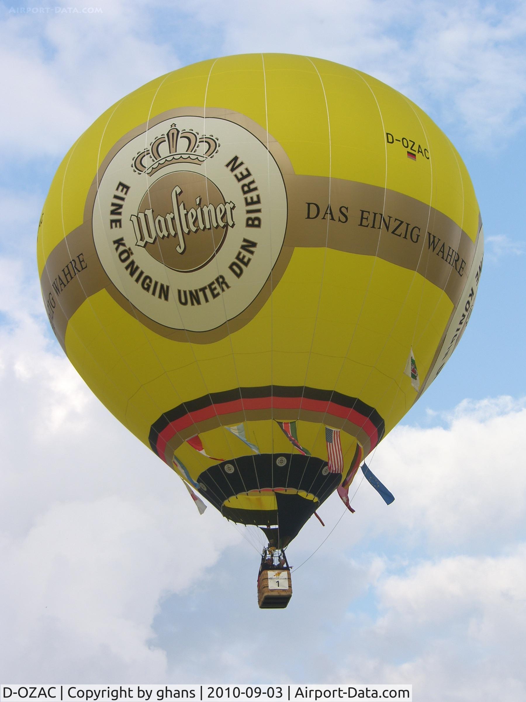 D-OZAC, 2009 Schroeder Fire Balloons G34/24 C/N 1389, WIM 2010