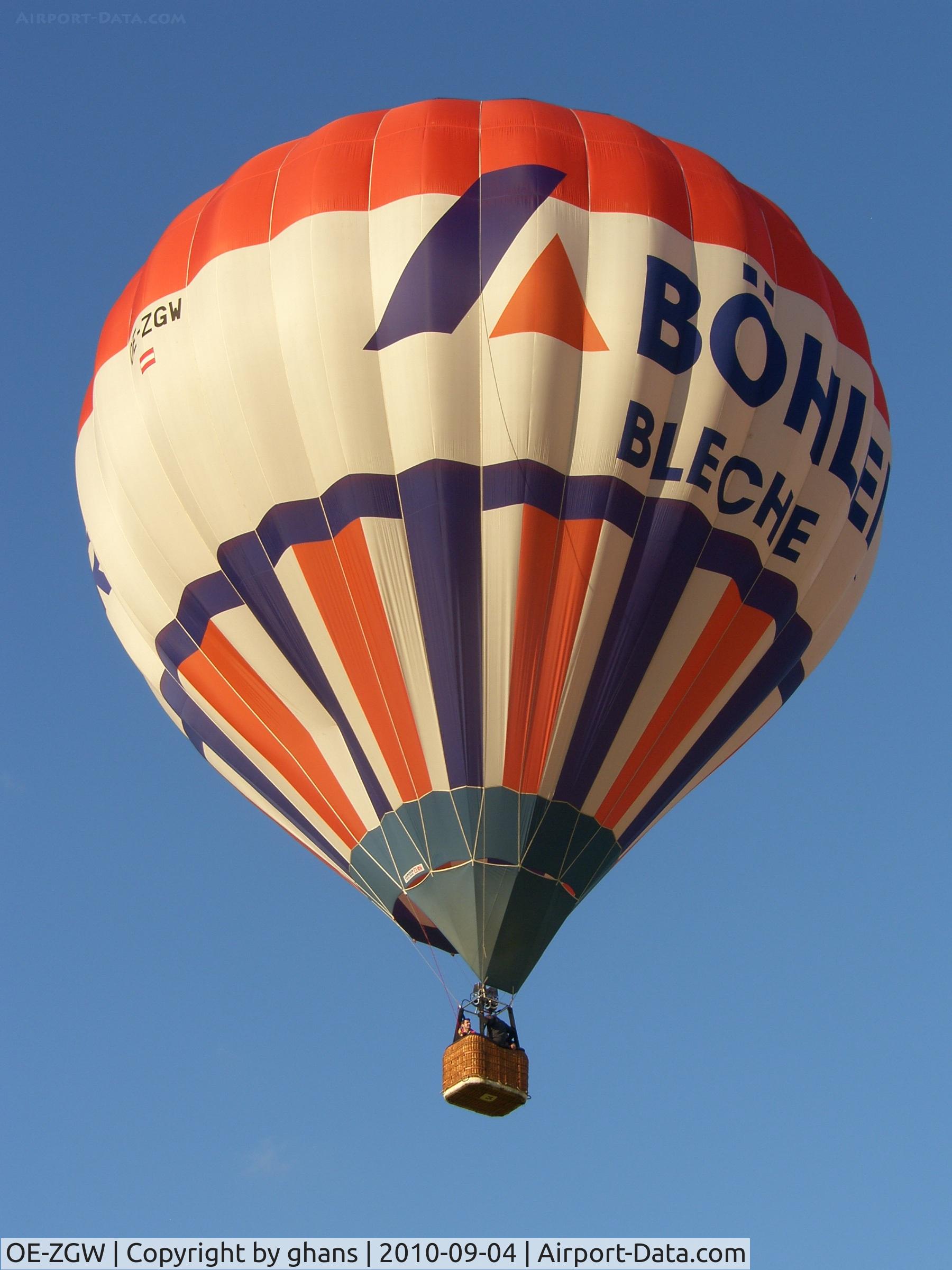 OE-ZGW, Cameron Balloons N-105 C/N 4422, WIM 2010