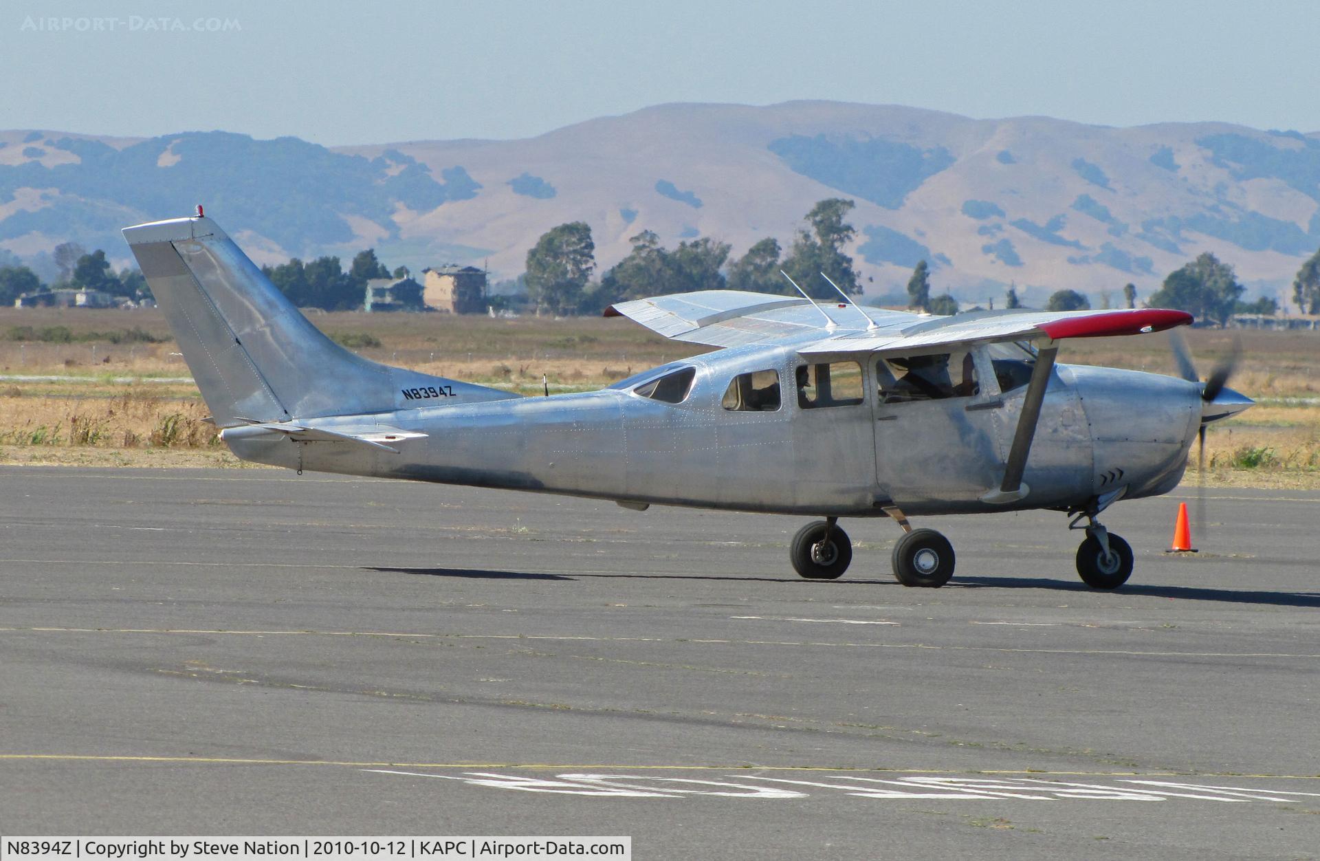 N8394Z, 1963 Cessna 210-5(205) C/N 205-0394, Brushed silver 1963 Cessna 210-5(205) visiting from South County Airport/San Martin, CA @ Napa County Airport, CA