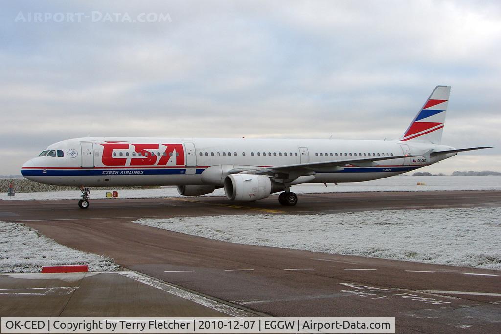 OK-CED, 1997 Airbus A321-211 C/N 684, CSA's 1997 Airbus A321-211, c/n: 0684 arrives in Luton with a charter from Belgrade