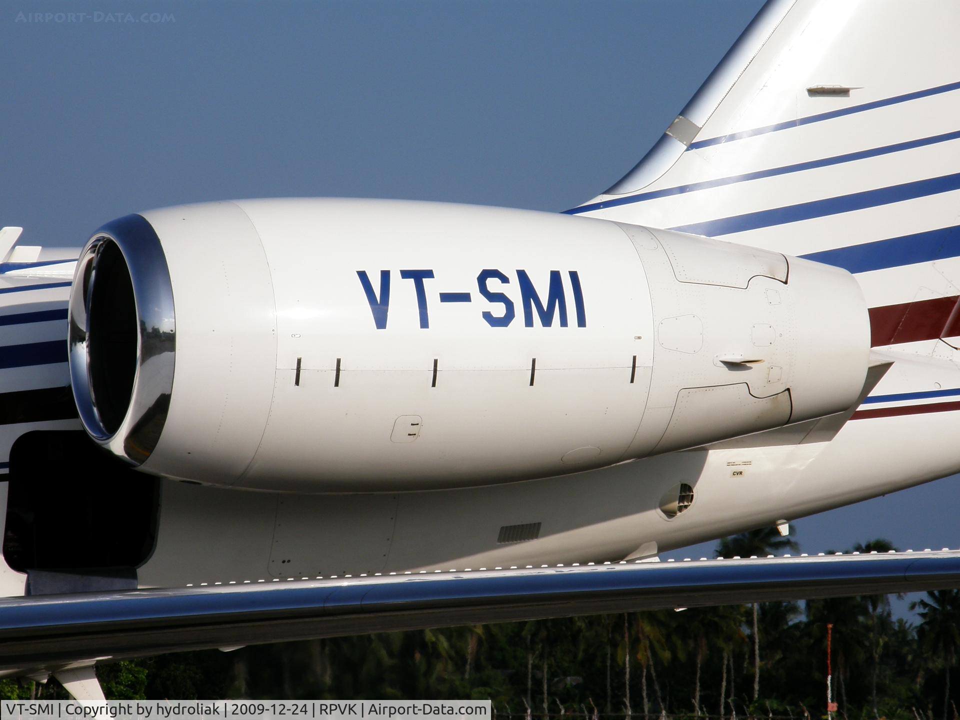 VT-SMI, 1997 Gulfstream Aerospace Gulfstream V C/N 525, A G-V on Christmas eve at Kalibo Airport.