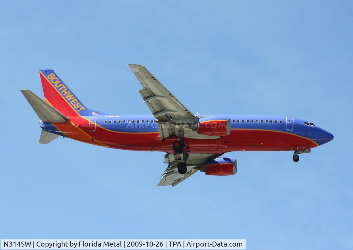 N314SW, 1986 Boeing 737-3H4 C/N 23336, Southwest 737-300