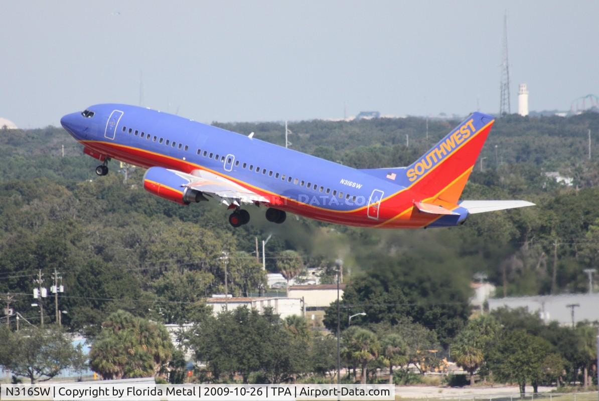 N316SW, 1986 Boeing 737-3H4 C/N 23338, Southwest 737-300
