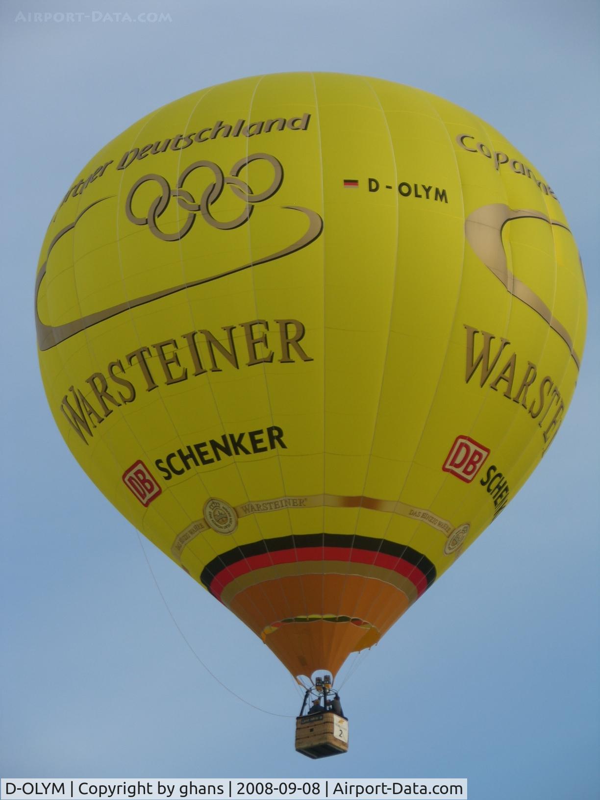 D-OLYM, 2008 Schroeder Fire Balloons G34/24 C/N 1297, WIM 2008
