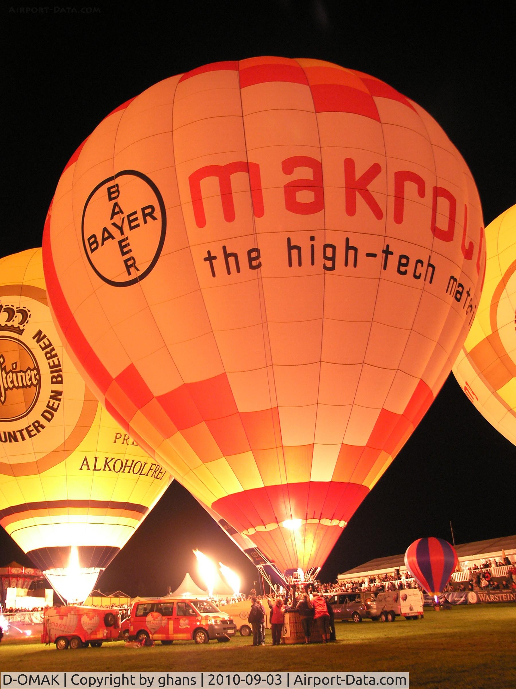 D-OMAK, 2005 Schroeder Fire Balloons G34/24 C/N 1184, WIM 2010 nightglow