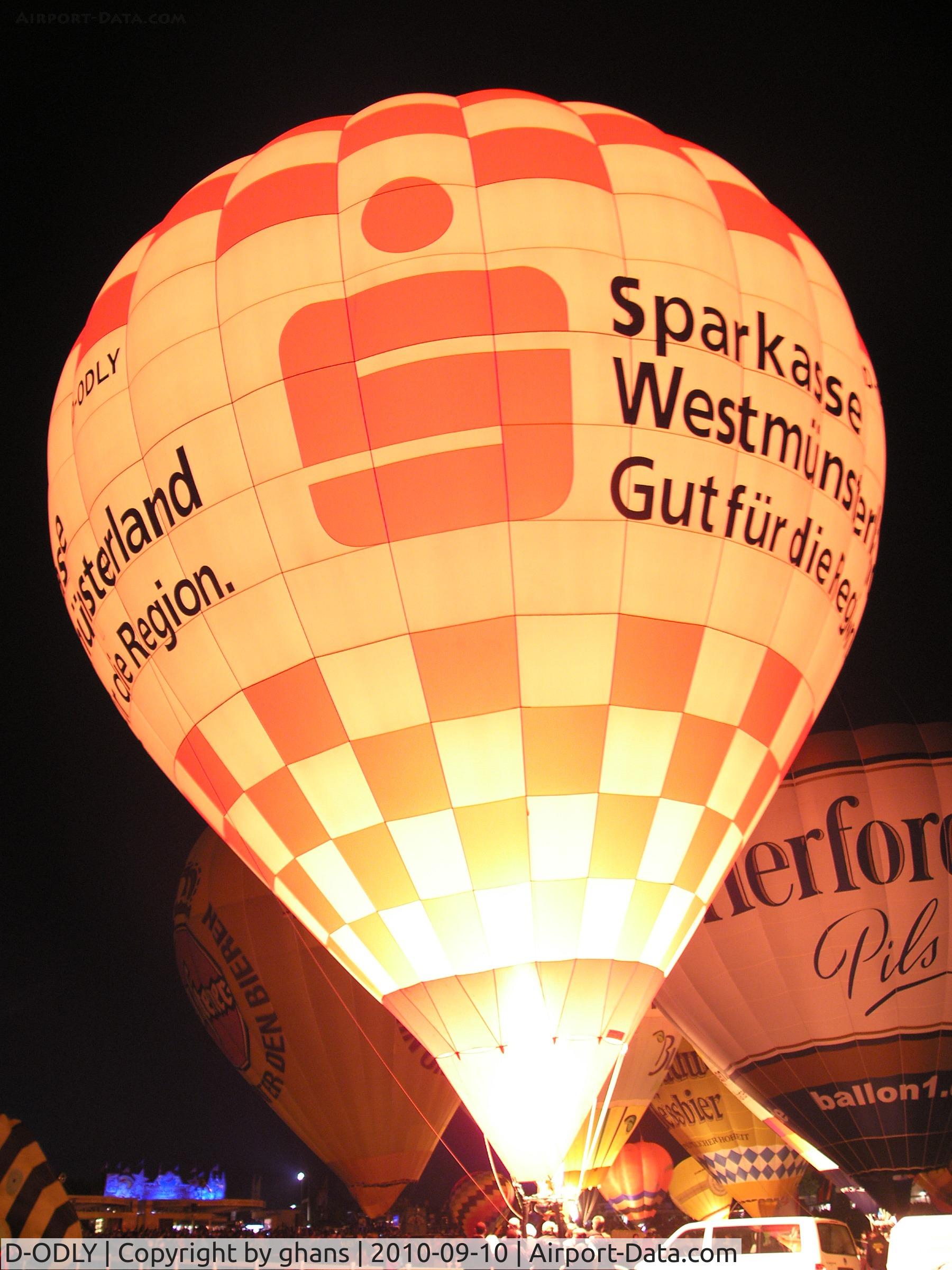 D-ODLY, 2007 Cameron Balloons Z-105 C/N 10961, WIM 2010 nightglow