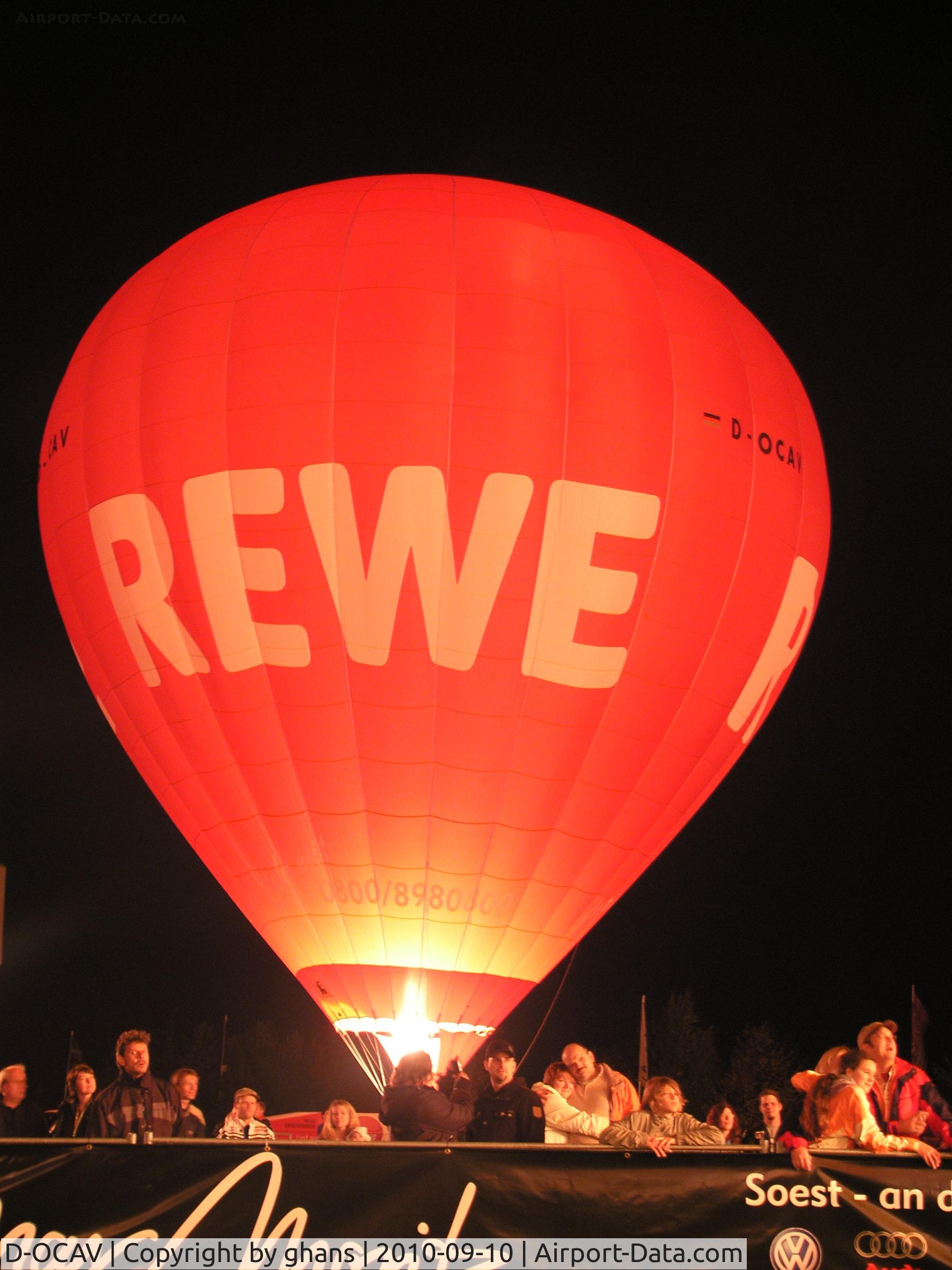 D-OCAV, 2007 Schroeder Fire Balloons G C/N 1258, WIM 2010 nightglow