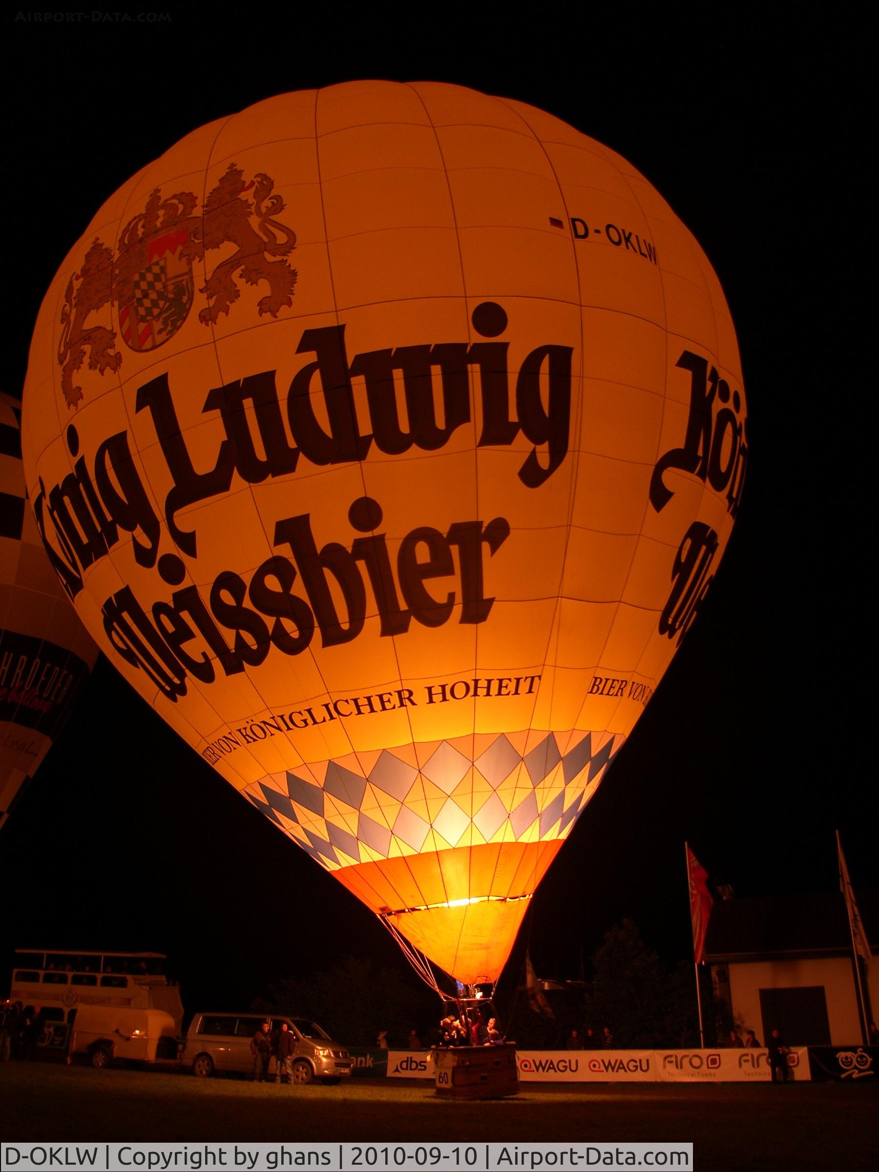 D-OKLW, 2006 UltraMagic M-120 C/N 120/21, WIM 2010 nightglow