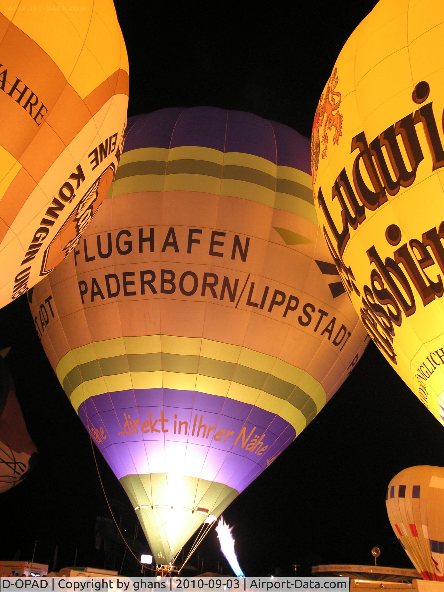 D-OPAD, 2008 Cameron Balloons Z-105 C/N 11147, WIM 2010 nightglow
