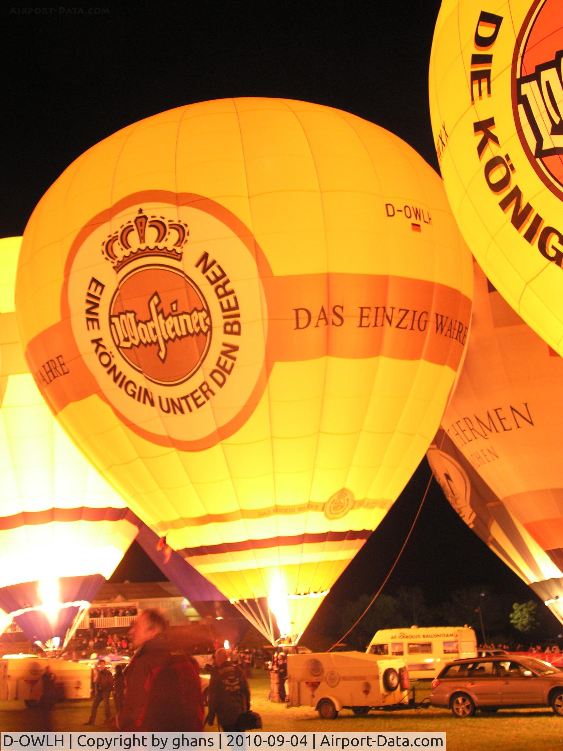 D-OWLH, 2004 Schroeder Fire Balloons G C/N 1096, WIM 2010 nightglow