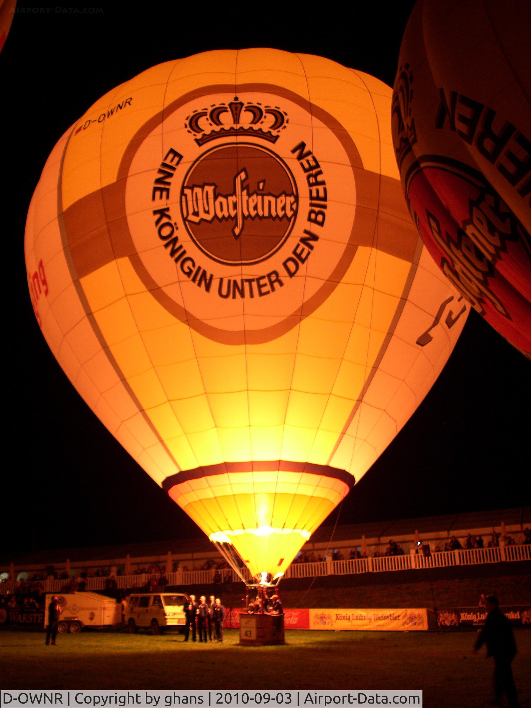 D-OWNR, 2004 Schroeder Fire Balloons G C/N 1096, WIM 2010 nightglow