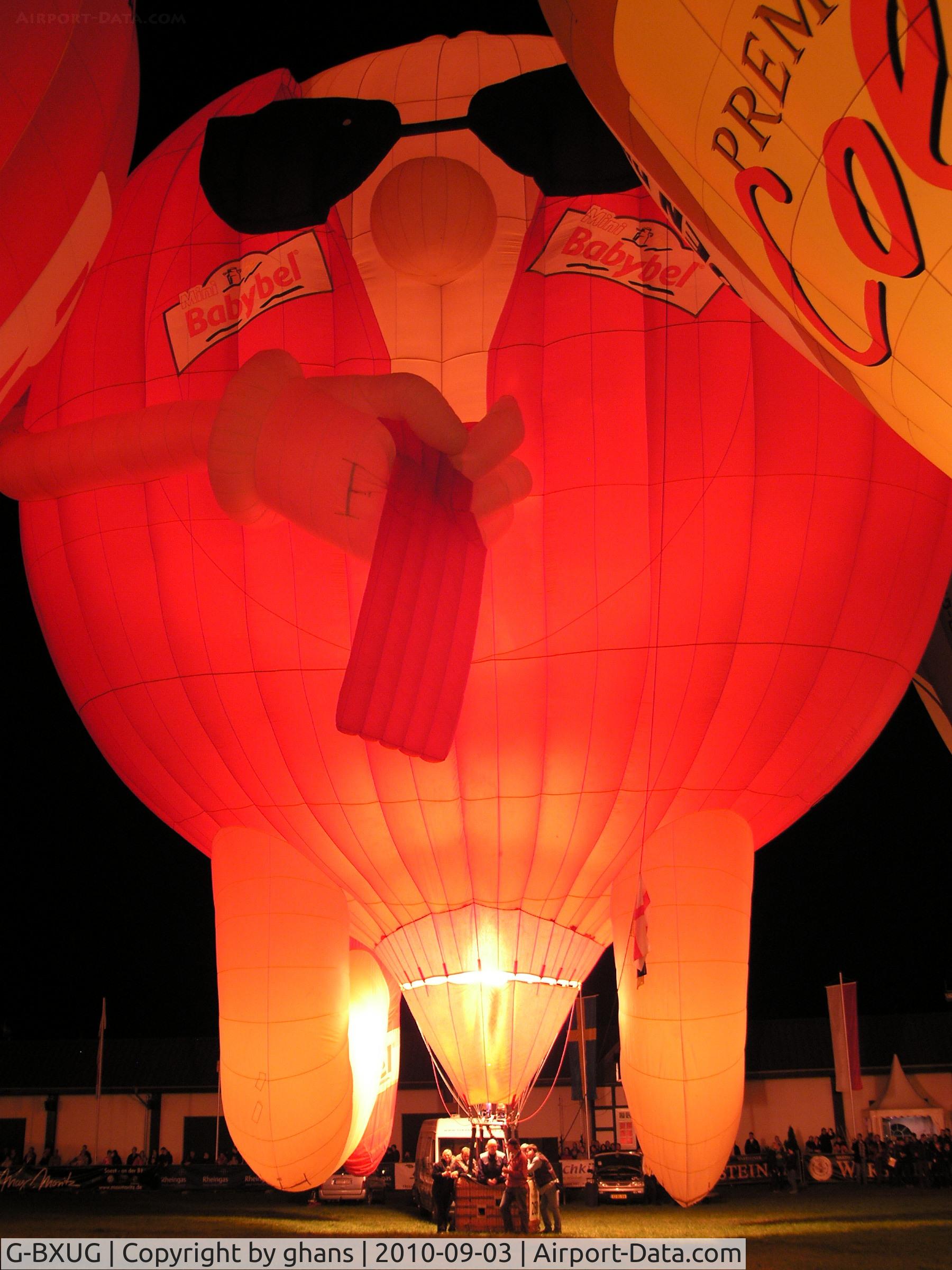 G-BXUG, 1998 Lindstrand Balloons Ltd LBL BABY BEL C/N 512, WIM 2010 nightglow