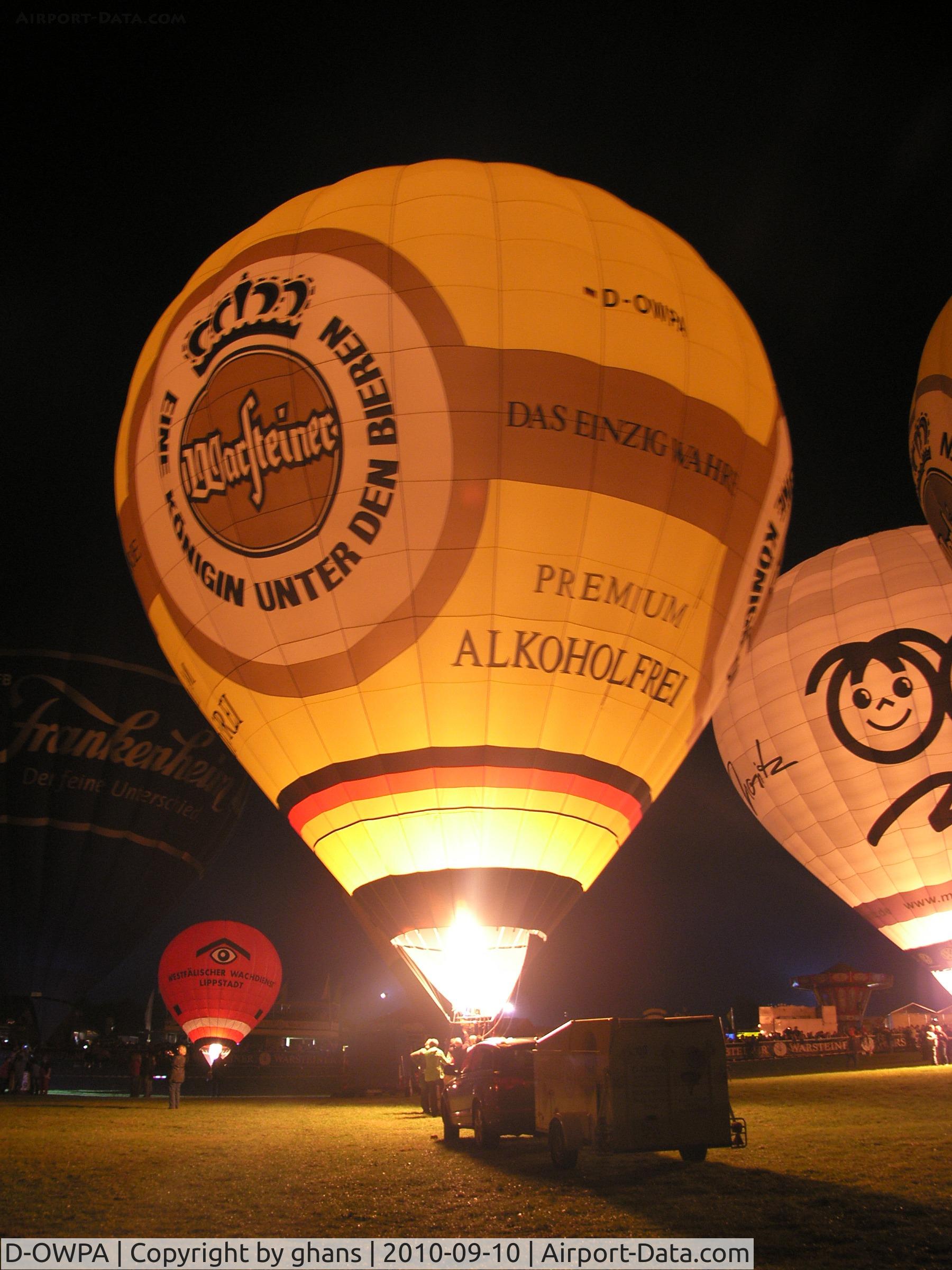D-OWPA, 2005 UltraMagic M-120 C/N 120/16, WIM 2010 nightglow