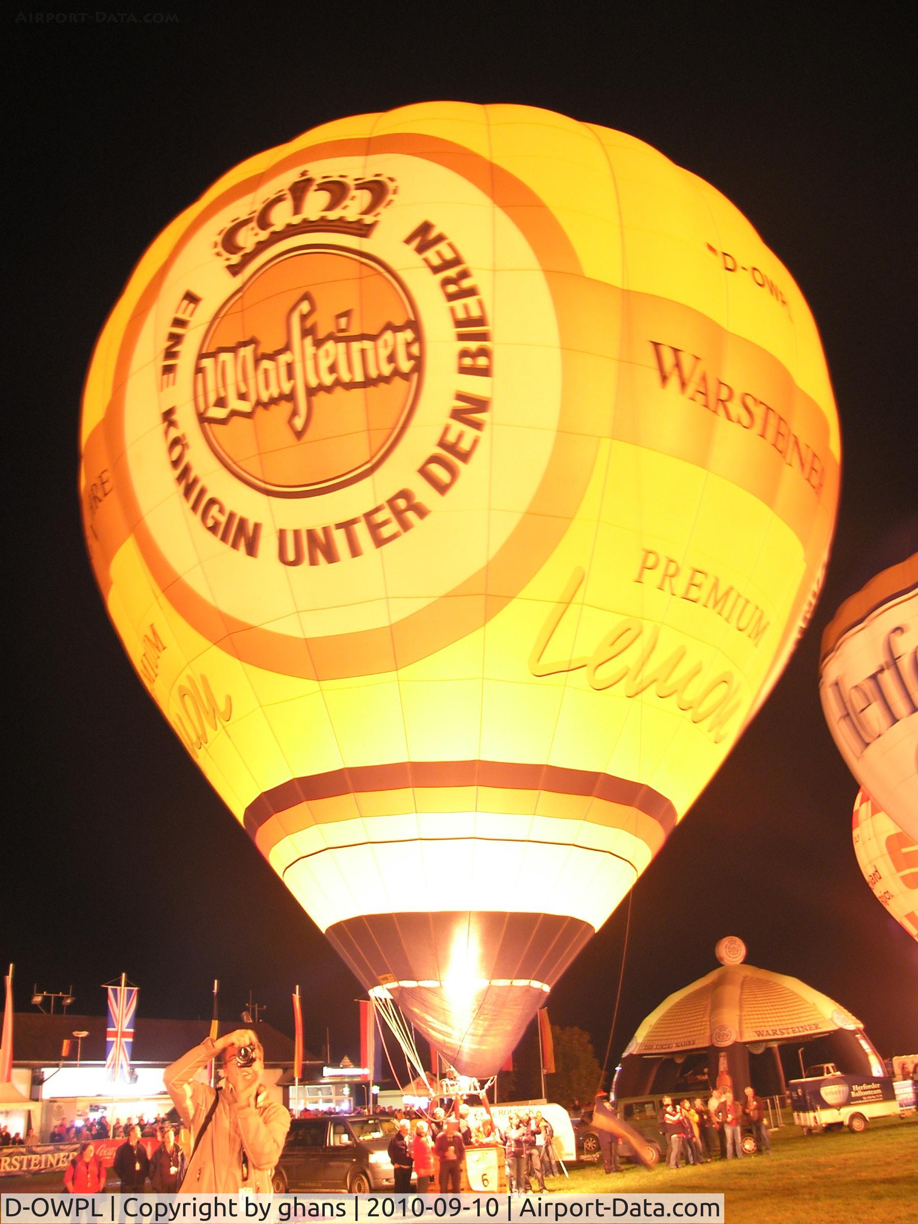 D-OWPL, 2005 UltraMagic M-120 C/N 120/15, WIM 2010 nightglow