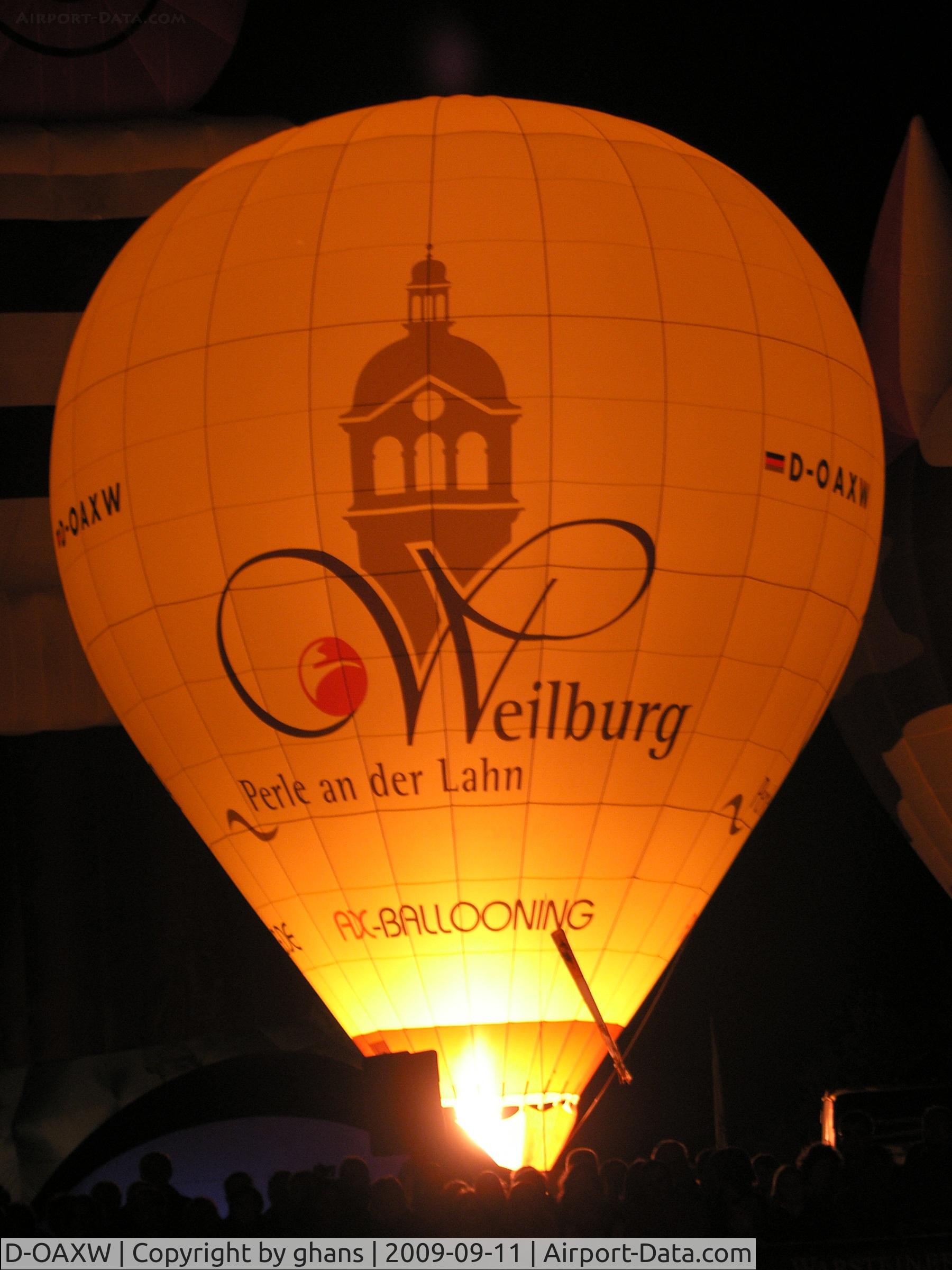 D-OAXW, 2004 Schroeder Fire Balloons G22/24 C/N 1084, WIM 2009 nightglow