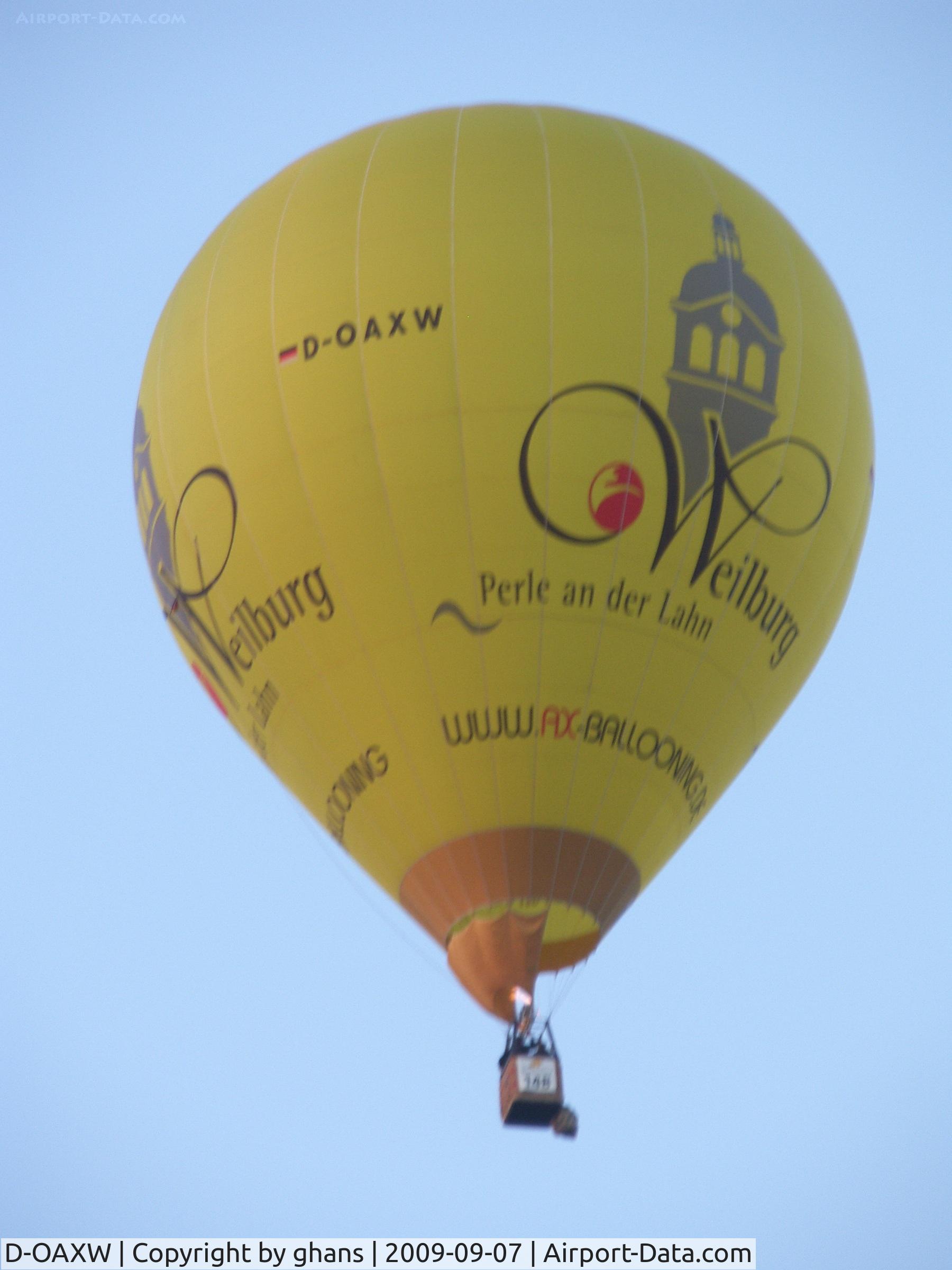 D-OAXW, 2004 Schroeder Fire Balloons G22/24 C/N 1084, WIM 2009