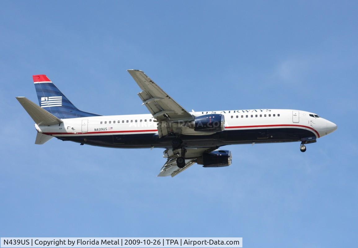 N439US, 1990 Boeing 737-4B7 C/N 24781, US Airways 737-400