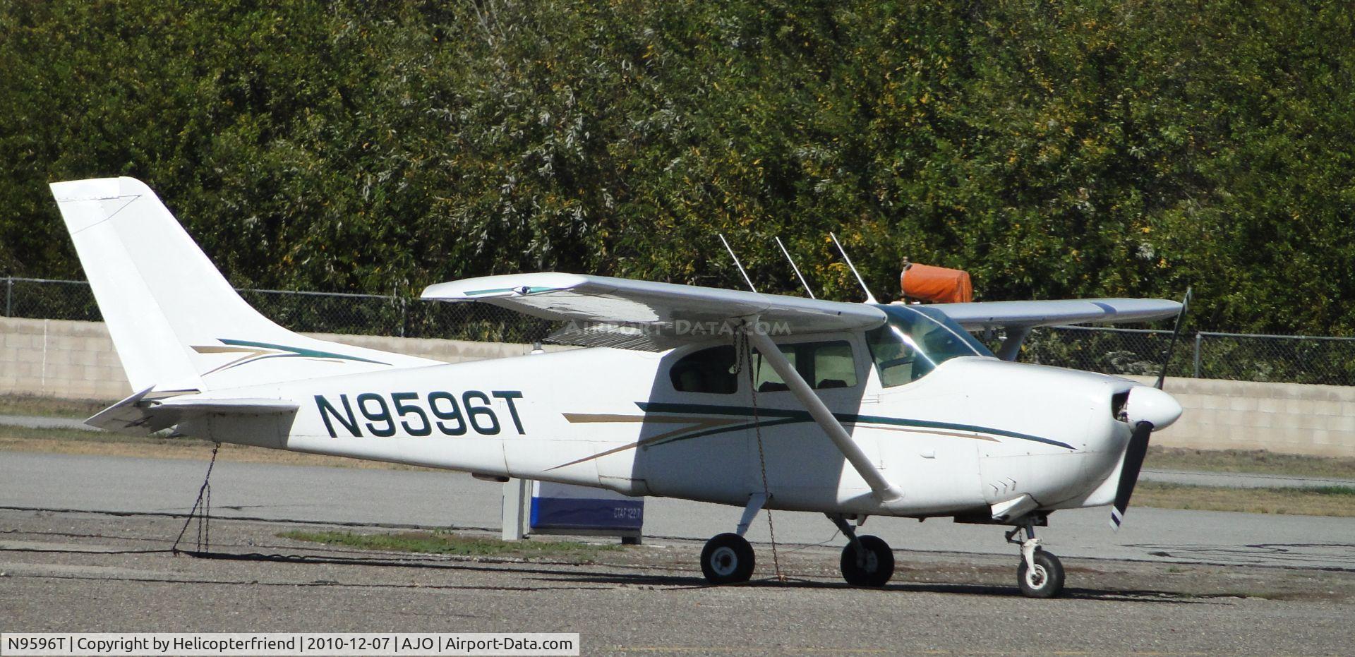 N9596T, 1960 Cessna 210 C/N 57396, Parked and tied down