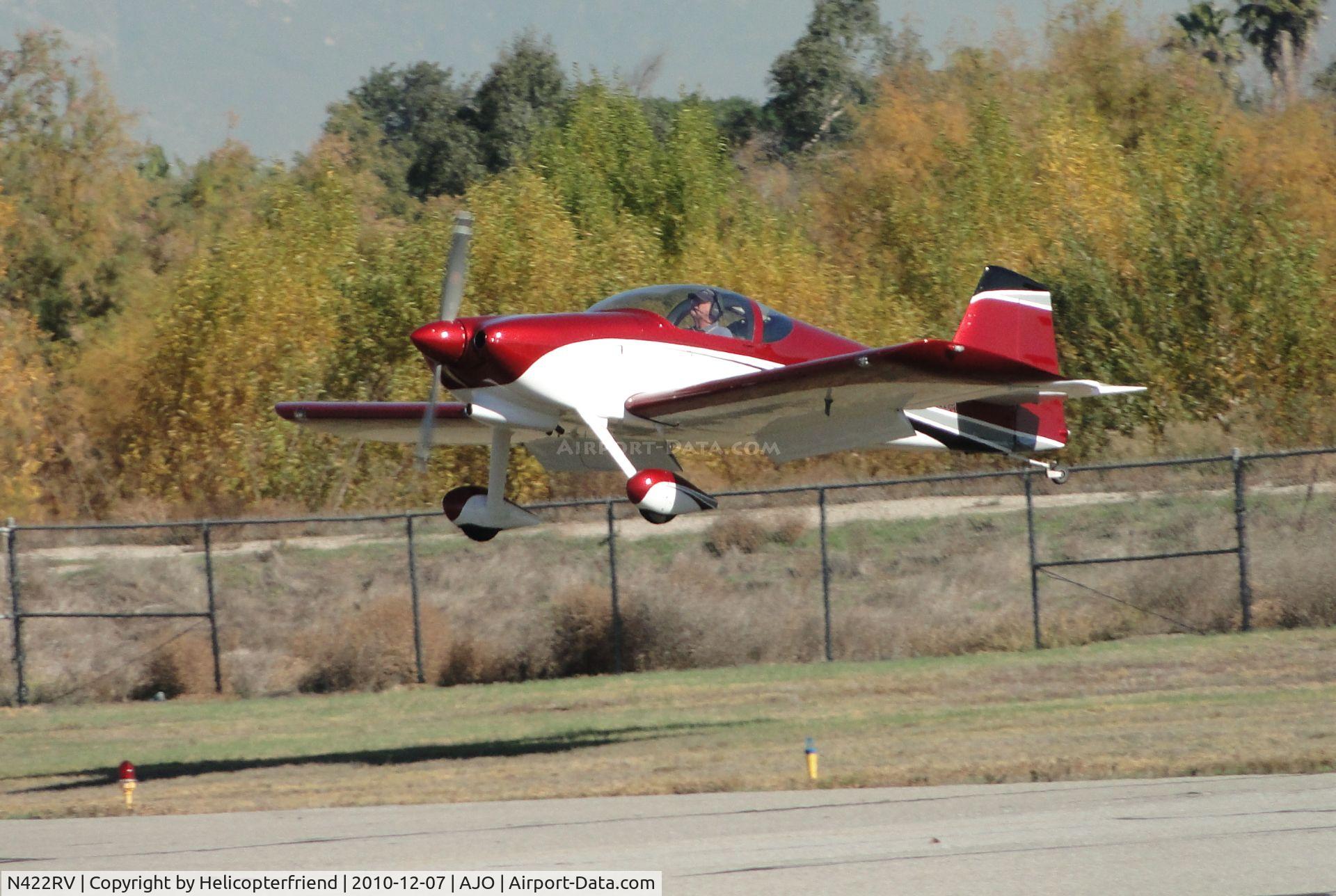 N422RV, 1998 Vans RV-6 C/N 21422, Landing on runway 25