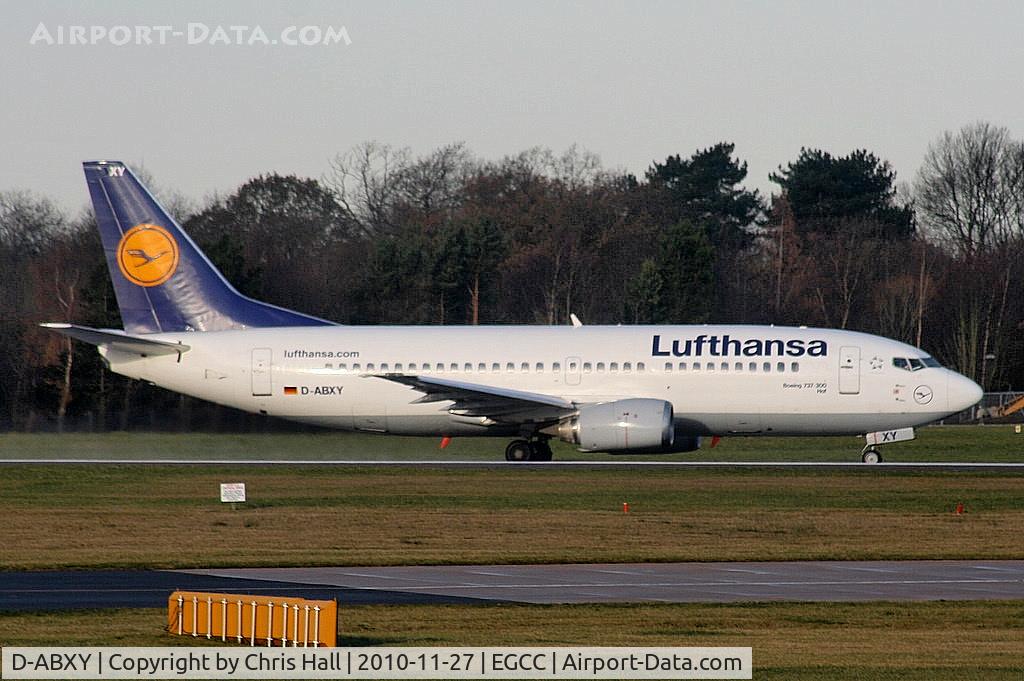 D-ABXY, 1989 Boeing 737-330 C/N 24563, Lufthansa B737 departing from RW05L