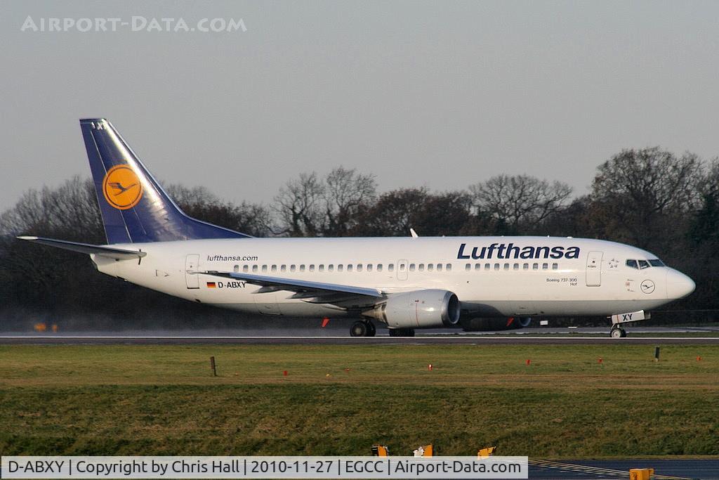 D-ABXY, 1989 Boeing 737-330 C/N 24563, Lufthansa B737 departing from RW05L