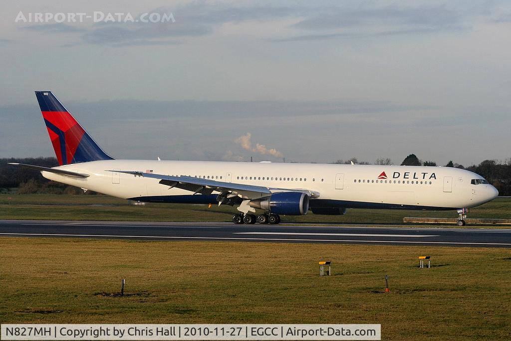 N827MH, 2001 Boeing 767-432/ER C/N 29705, Delta B767 turning off RW05R