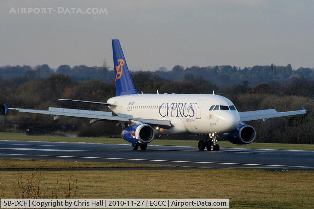 5B-DCF, 2006 Airbus A319-132 C/N 2718, Cyprus Airways A319 just landed on RW05R