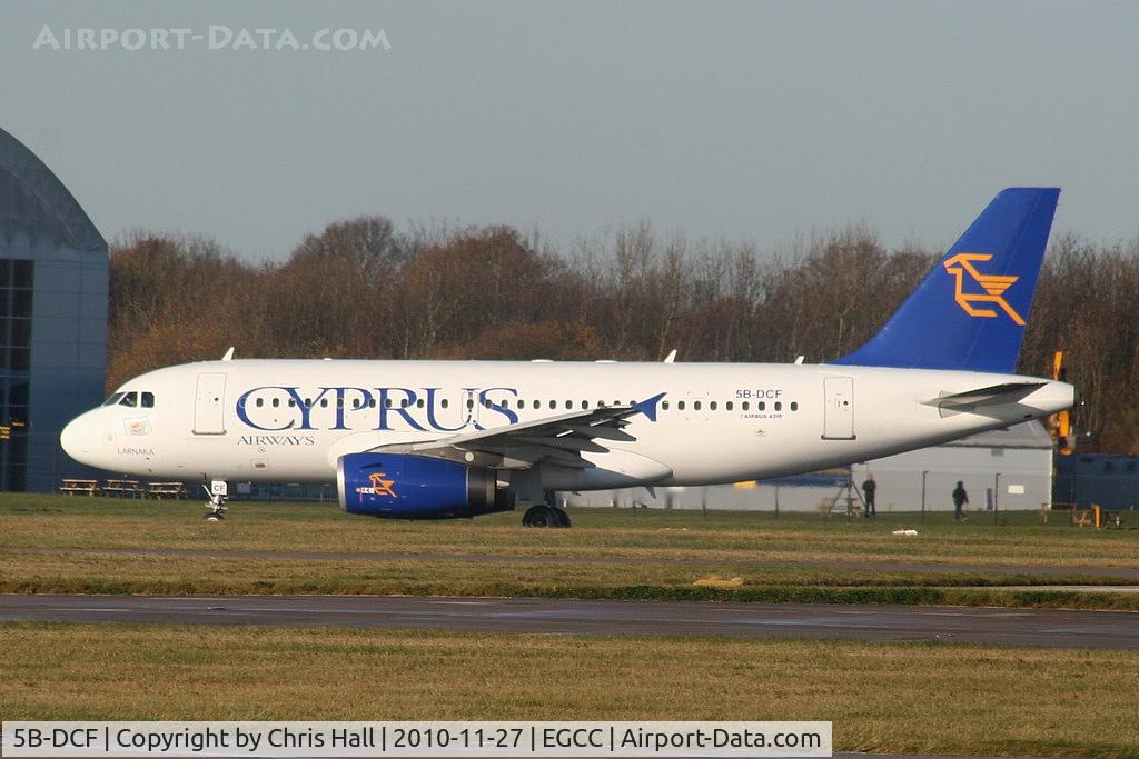 5B-DCF, 2006 Airbus A319-132 C/N 2718, Cyprus Airways A319 taxing to RW05L