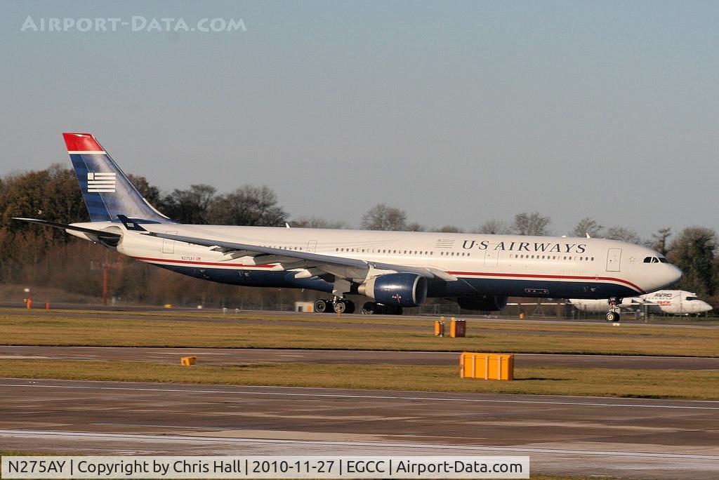 N275AY, 2000 Airbus A330-323 C/N 0370, US Airways A330 departing from RW05L