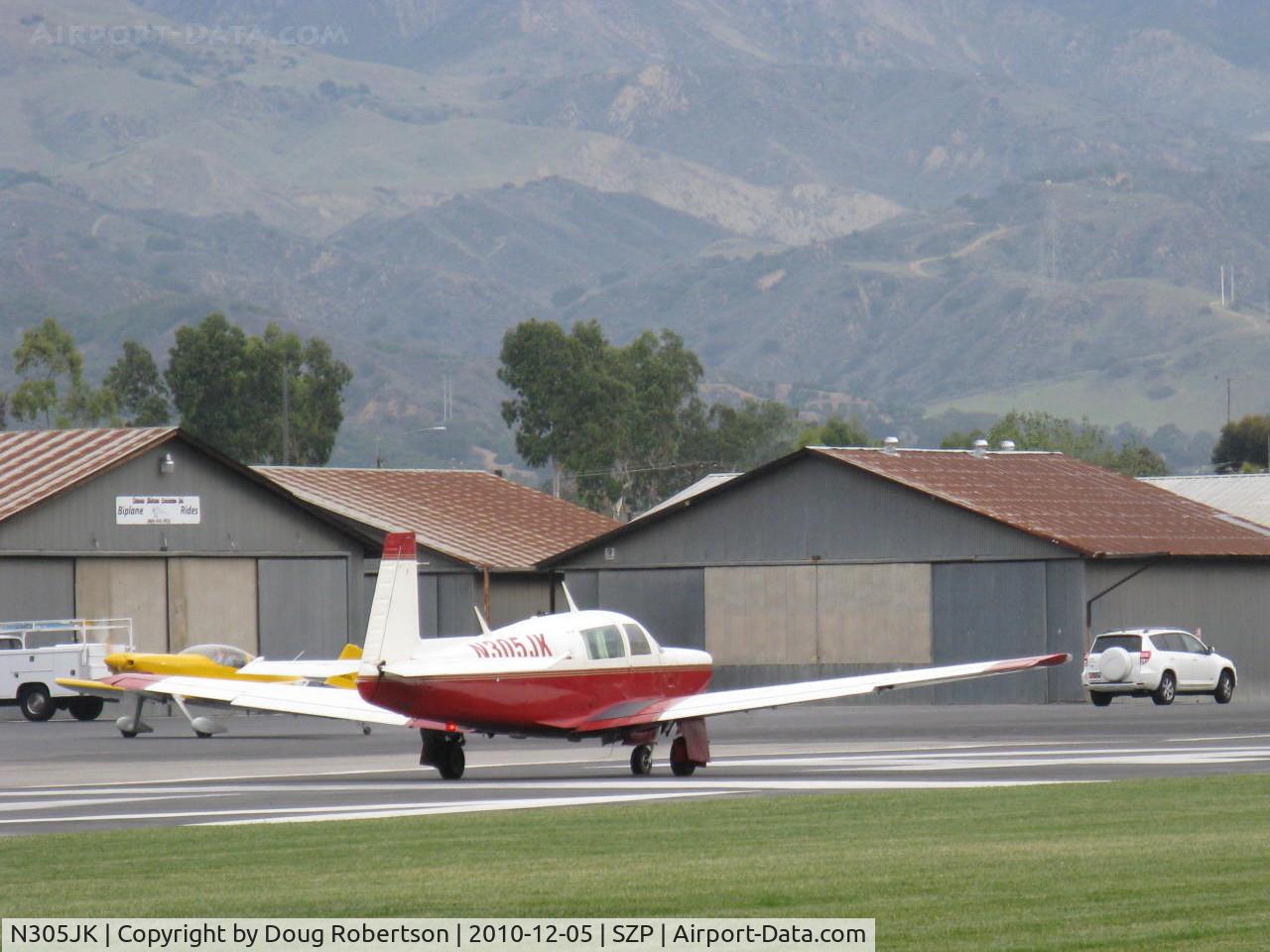N305JK, 1979 Mooney M20K C/N 25-0214, 1979 Mooney M20K 231, Continental TSIO-360-GB 210 Hp. Rajay turbocharger, 1st Mooney with 6 cylinder engine, 201 kts-231 mph max level spd. Takeoff roll Rwy 04