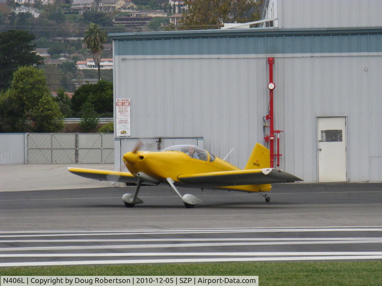 N406L, 2008 Vans RV-6 C/N 936, Provo PROVO 6, Lycoming O-320 160 Hp, taxi