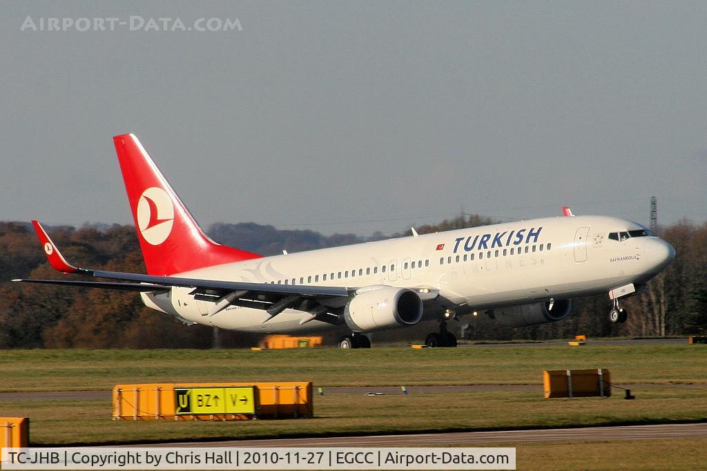 TC-JHB, 2008 Boeing 737-8F2 C/N 35741, Turkish Airlines B737 touching down on RW05L