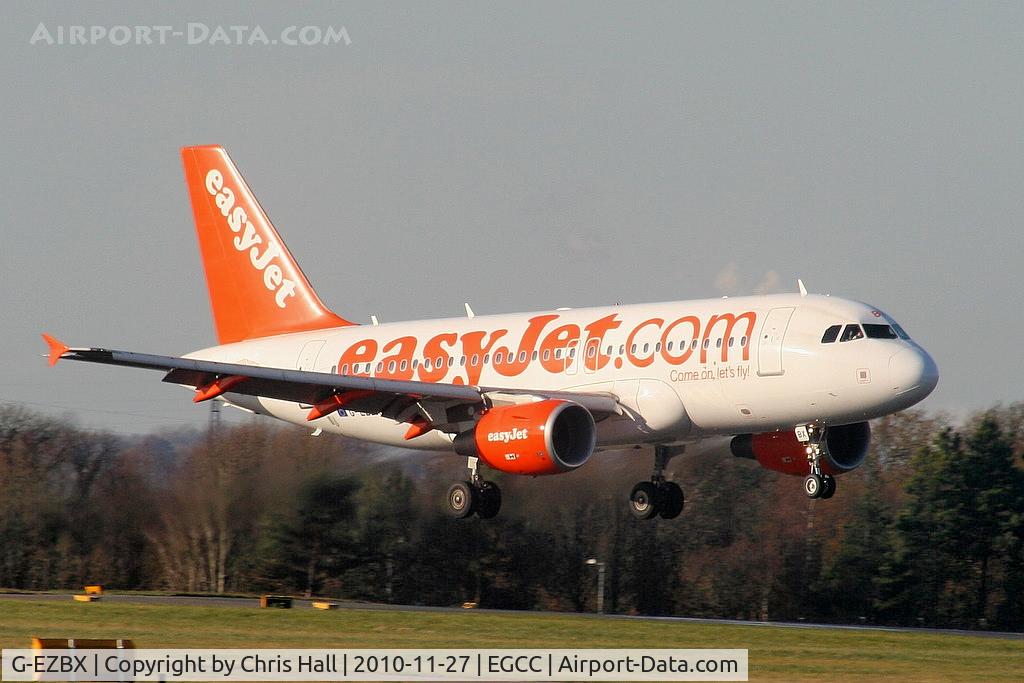 G-EZBX, 2007 Airbus A319-111 C/N 3137, Easyjet A319 on short finals for RW05L