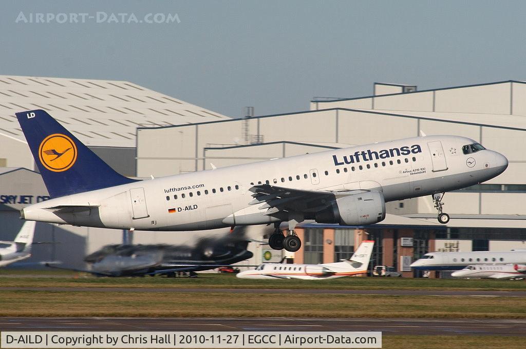 D-AILD, 1996 Airbus A319-114 C/N 623, Lufthansa A319 departing from RW05L