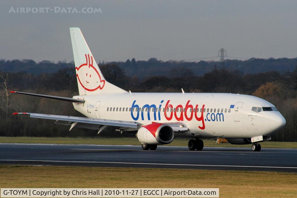 G-TOYM, 1998 Boeing 737-36Q C/N 29141, BMI Baby B737 just landed on RW05R