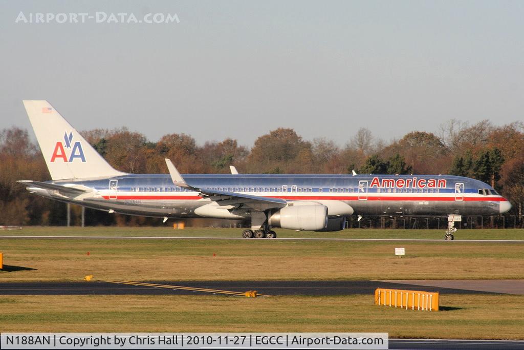 N188AN, 2001 Boeing 757-223 C/N 32382, American Airlines B757 departing RW05L