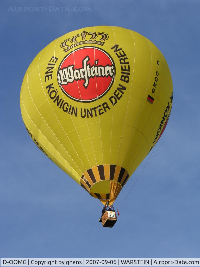 D-OOMG, 1999 Schroeder Fire Balloons G24/16 C/N 736, WIM 2007 'Warsteiner'