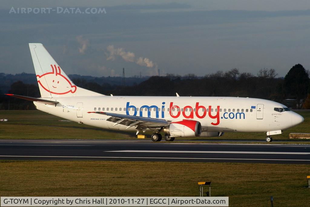 G-TOYM, 1998 Boeing 737-36Q C/N 29141, BMI Baby B737 turning off RW05R