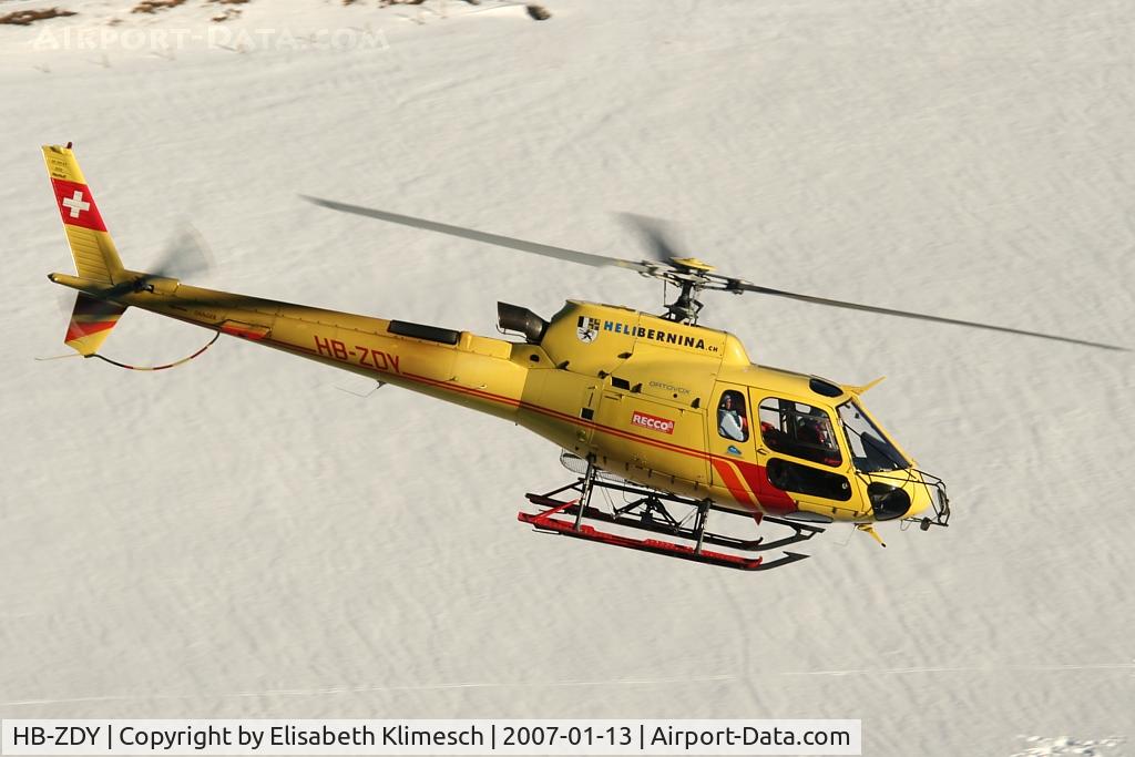 HB-ZDY, 2002 Eurocopter AS-350B-3 Ecureuil Ecureuil C/N 3570, at Lauberhorn