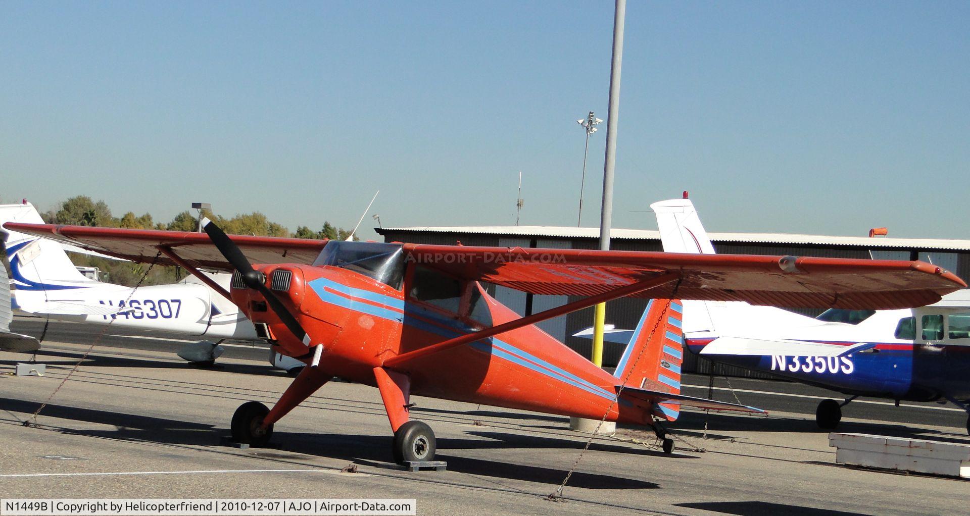 N1449B, 1948 Luscombe 8F Silvaire C/N 6076, Parked