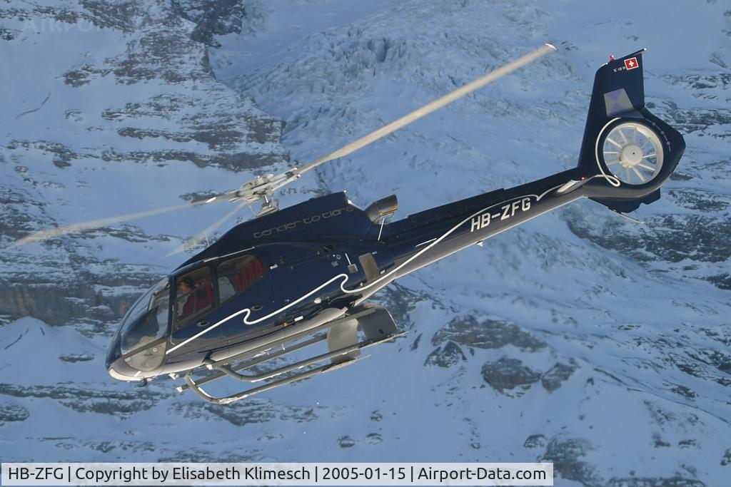 HB-ZFG, Eurocopter EC-130B-4 (AS-350B-4) C/N 3729, at Lauberhorn