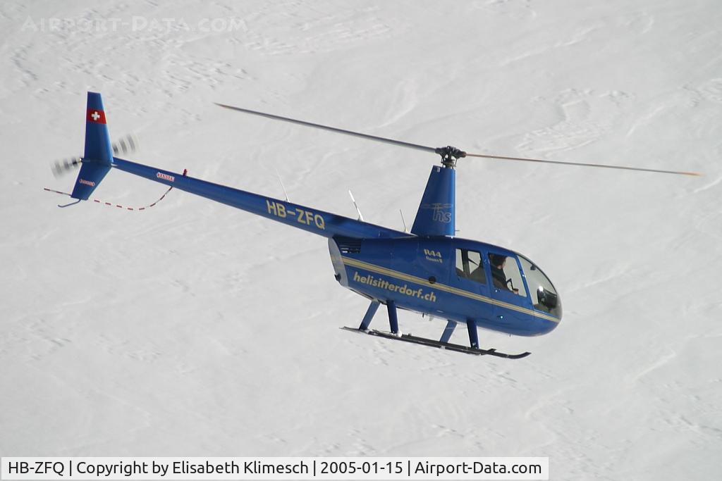 HB-ZFQ, 2004 Robinson R44 Raven II C/N 10241, at Lauberhorn